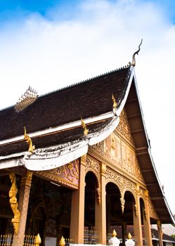 In front of the temple. The stunning architecture.
