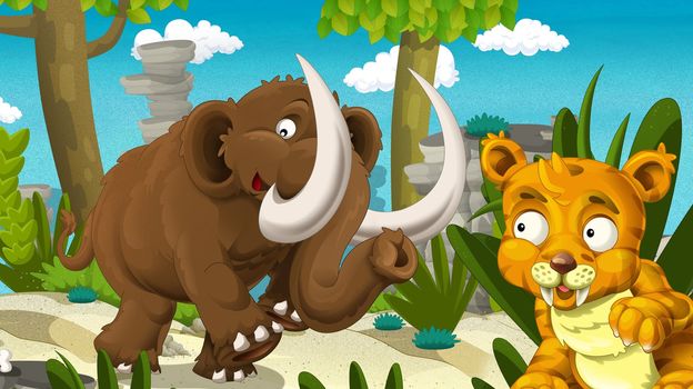 Detailed illustration with lot of different elements