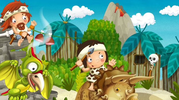Detailed illustration with lot of different elements
