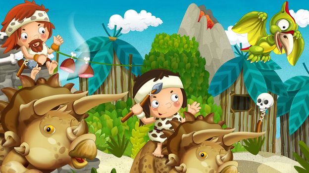 The beautiful illustration with many different elements