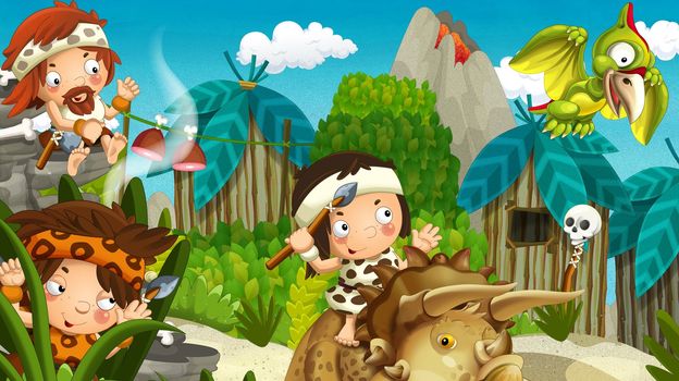 The beautiful illustration with many different elements