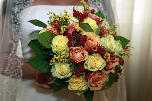 Wedding bouquet from roses