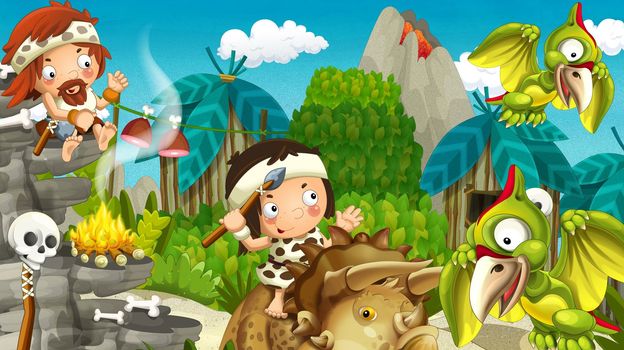 The beautiful illustration with many different elements