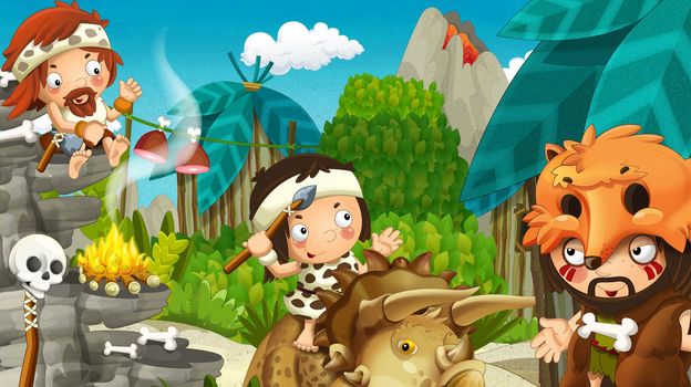 The beautiful illustration with many different elements