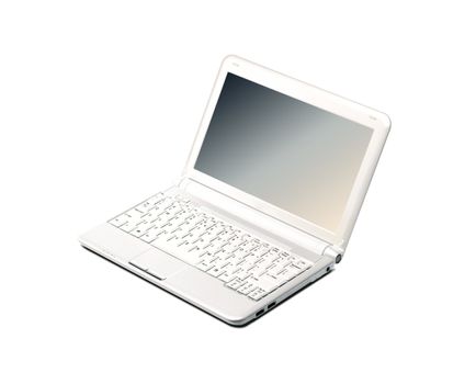 Laptop isolated on white