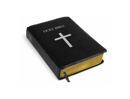 Bible on white background