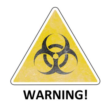 Warning sign isolated on white