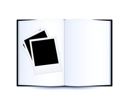 Photos on book