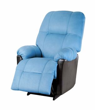 Blue modern armchair isolated on white