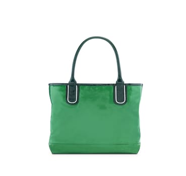 Green, reusable shopping bag