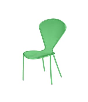 an isolated green chair on white