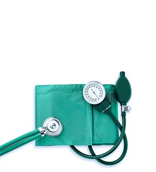 sthetoscope isolated over a white background. Medical instrument for auscultation
