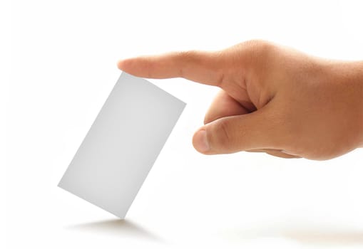 Close-up of an empty business card