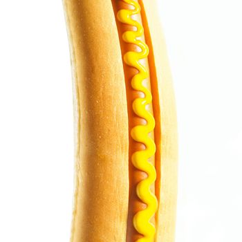 hot dog on white background