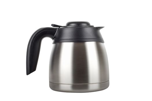 stainless electric kettle isolated on white
