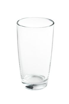 glass empty on white background