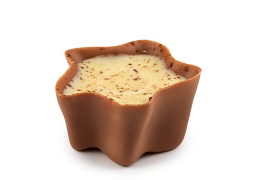 Chocolate sweet on a white background