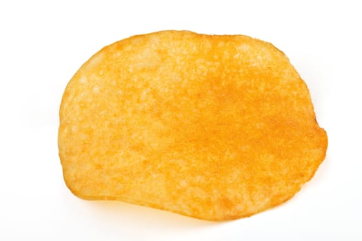One potato chips isolated on a white background
