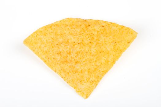 Nacho chip isolated on white background