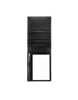 Black moleskine isolated over white.