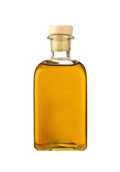 Olive oil bottle isolated on white background