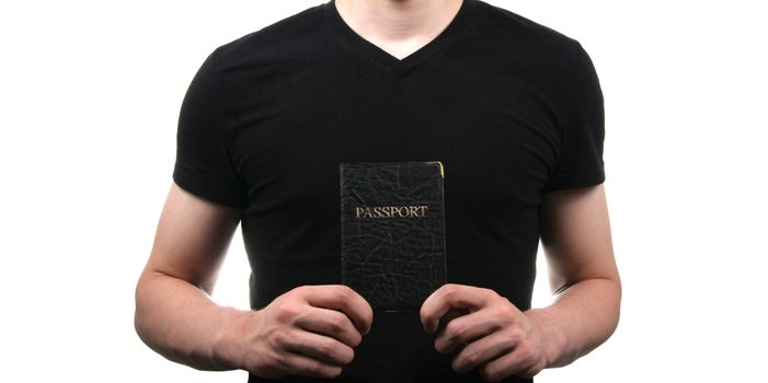 man with passport