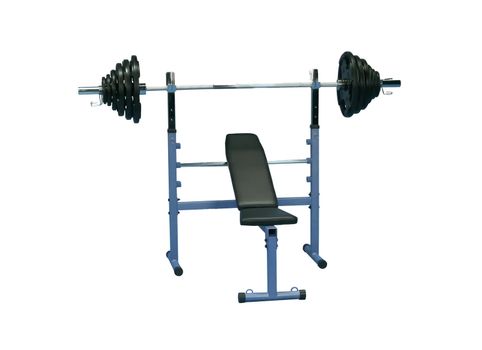 gym bench isolated on white background with clipping path