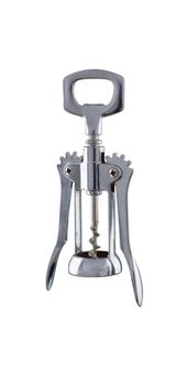 Cork screw on white background