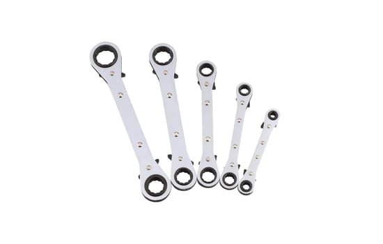 wrench spanners tools isolated on a white