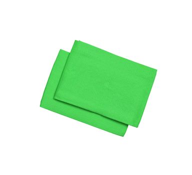 green napkins isolated on a white background