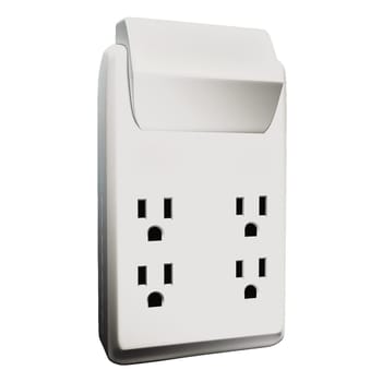 Isolated, multiple electric socket adapter making faces