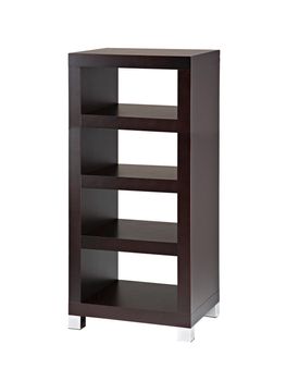 Empty wood shelf.