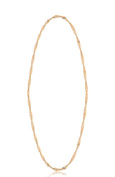 Gold chain isolated on white