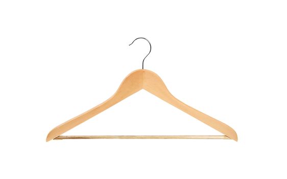 Coat hanger isolated on white