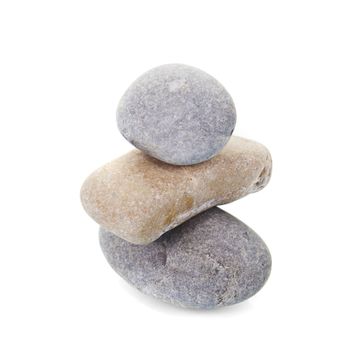 Stack of stones isolated