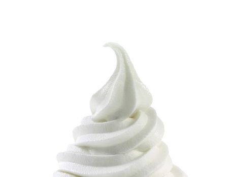 Vanilla soft ice cream on white - very beautiful