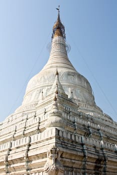 White Pagoda in a temple in Mandalay,Burma