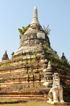 Pagoda in a temple in Mandalay,Burma