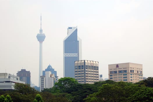 Kuala Lumpur TV tower city center, Malaysia