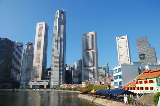 High building on Singapore city center