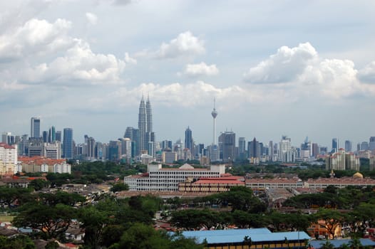 Kuala Lumpur city center scenic view, Malaysia