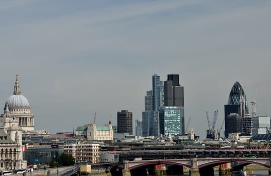 View of City of London from Waterloo Bridge