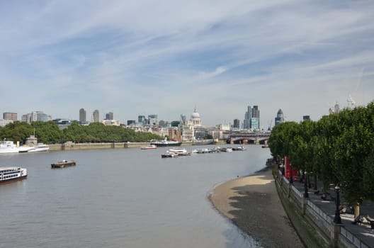 River thames from Waterloo Bridge facing east