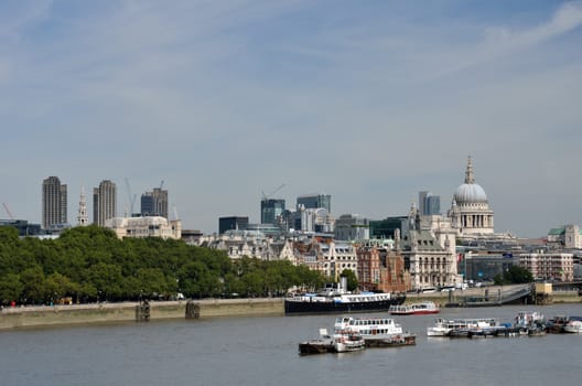 View from Waterloo Bridge to East