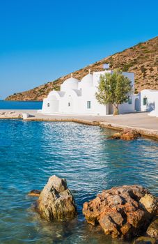 Chapel on Sifnos island, Greece, by the sea