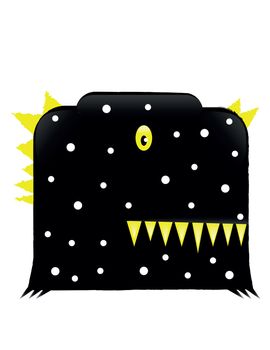 illustration of a black color  monster funny