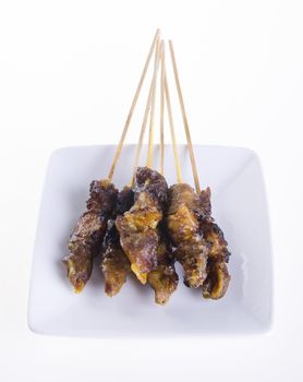 Satay. Asian cuisine - Satay on a background