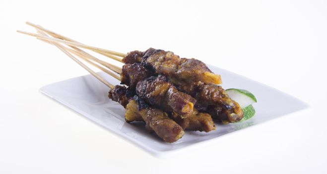 Satay. Asian cuisine - Satay on a background