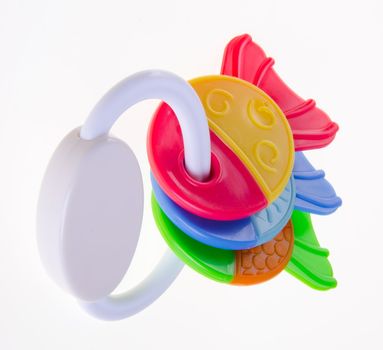 Baby toy on the white background