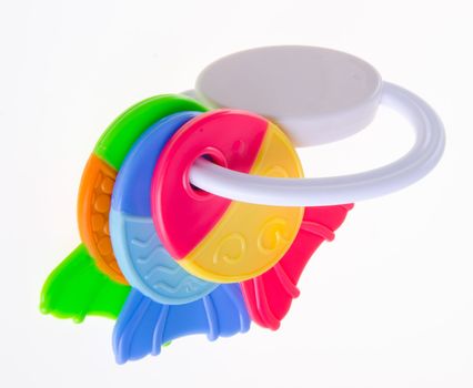 Baby toy on the white background